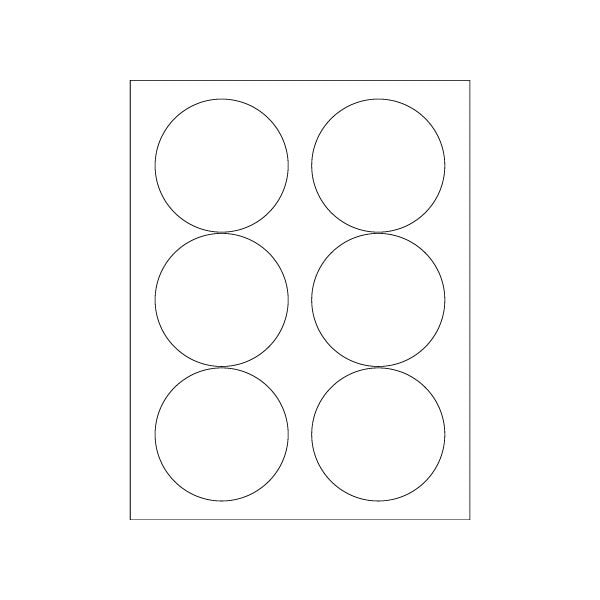 Bsc Preferred 3.33'' White Circle Laser Labels, 600PK LL147 - main